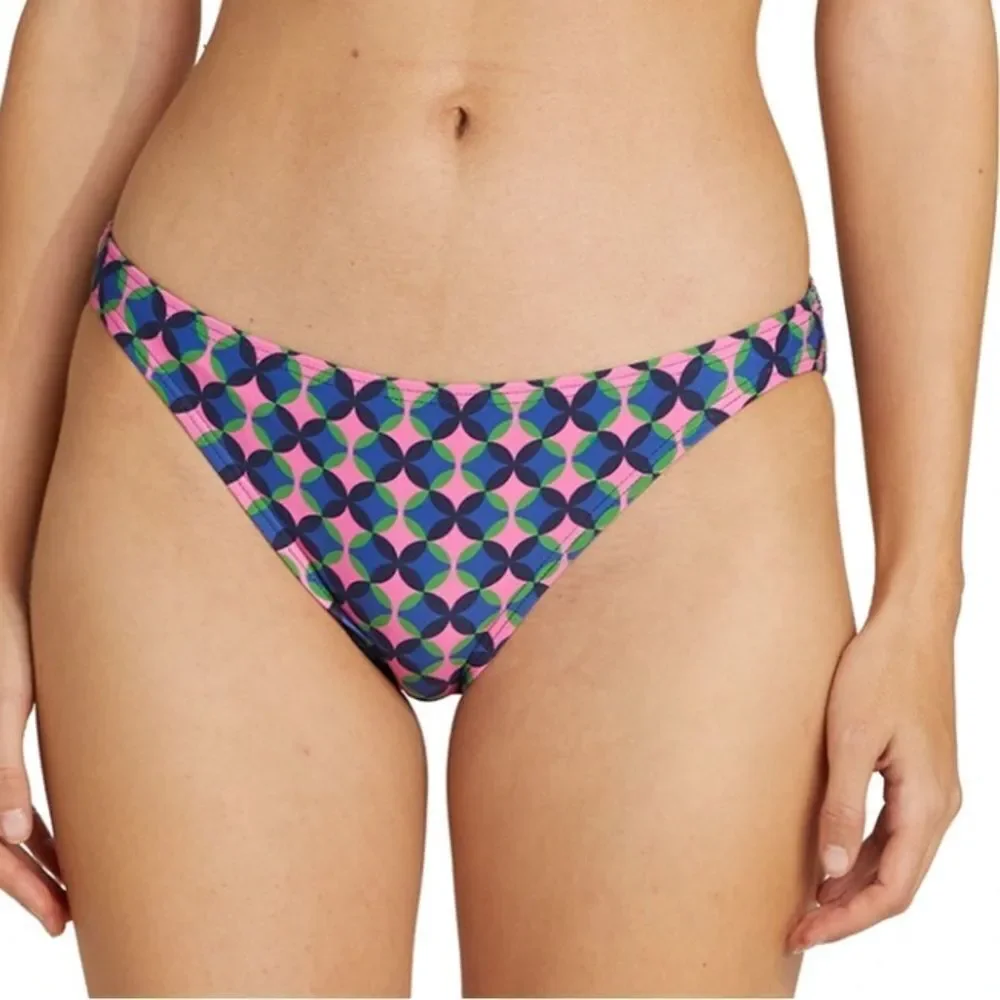 Kate Spade Geometric Print Bikini Bottom. Large, NWT
